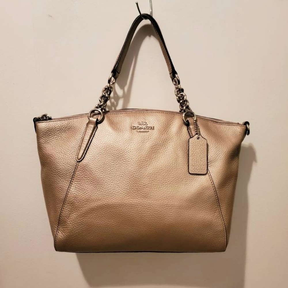 Gold Metallic Coach Purse